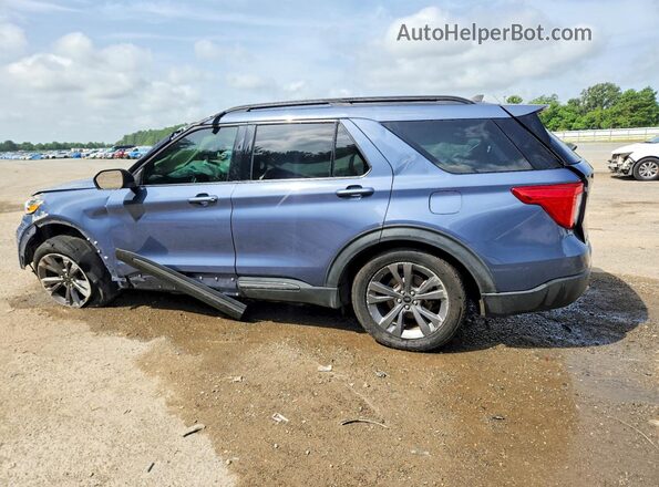 1FMSK7DH0MGA61546 2021 FORD EXPLORER Blue Trasero izquierdo