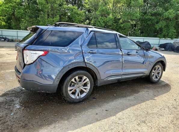 1FMSK7DH0MGA61546 2021 FORD EXPLORER Blue Trasero derecho