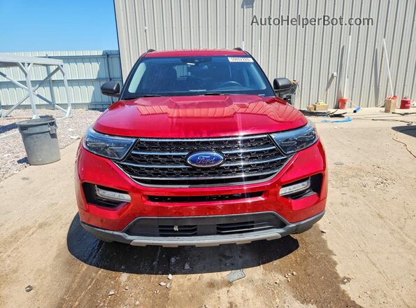 1FMSK7DH1MGA48756 2021 FORD EXPLORER Красный Вид спереди