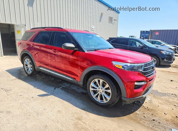 1FMSK7DH1MGA48756 2021 FORD EXPLORER Красный Передняя правая четверть