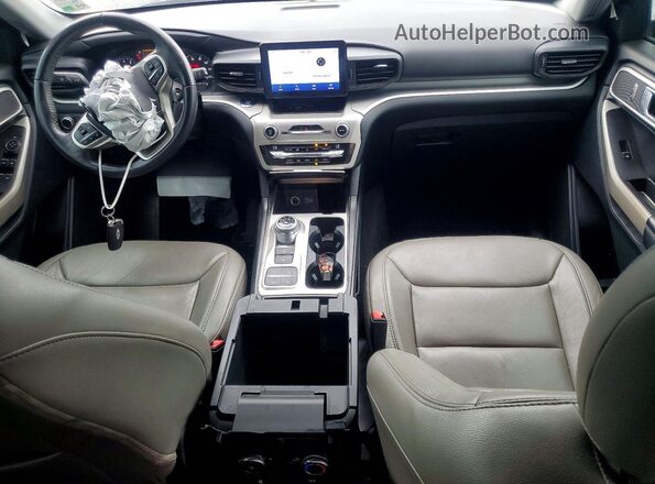 1FMSK7DH1MGA70742 2021 FORD EXPLORER Blue Вид панелі приладів