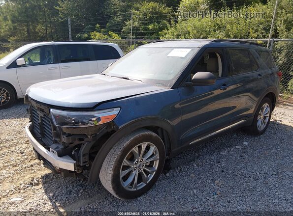 1FMSK7DH2LGB79998 2020 FORD EXPLORER Синий Передняя левая четверть