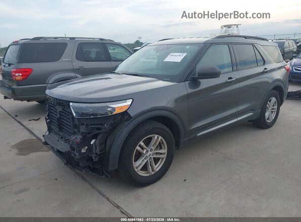 1FMSK7DH2LGC27581 2020 FORD EXPLORER Gray Առջևի ձախ երեք քառորդ տեսարան