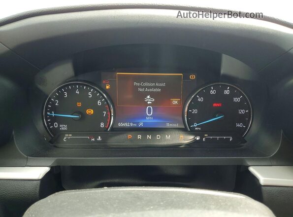 1FMSK7DH2LGC82595 2020 FORD EXPLORER White Instrument cluster view