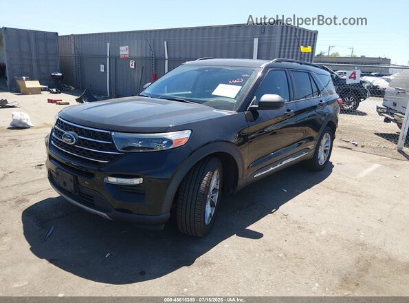 1FMSK7DH2LGC82628 2020 FORD EXPLORER Black წინა მარცხენა ხედი სამი მეოთხედიდან