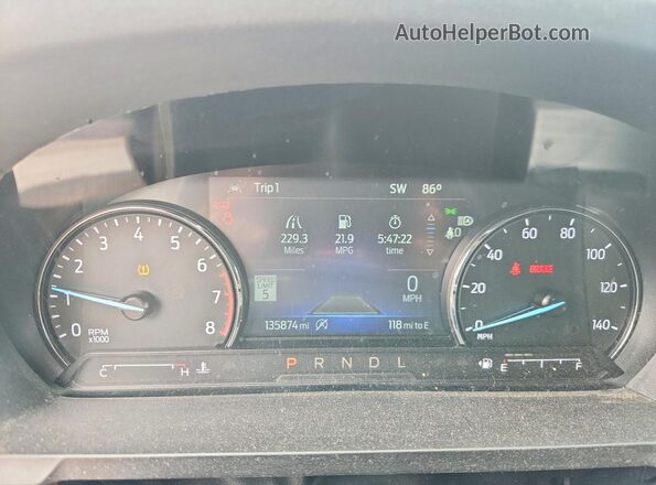 1FMSK7DH2PGC13086 2023 FORD EXPLORER Blue ხელსაწყოთა პანელის ხედი