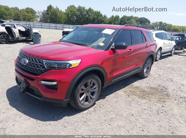 1FMSK7DH3PGB73049 2023 FORD EXPLORER Red Передня ліва чверть