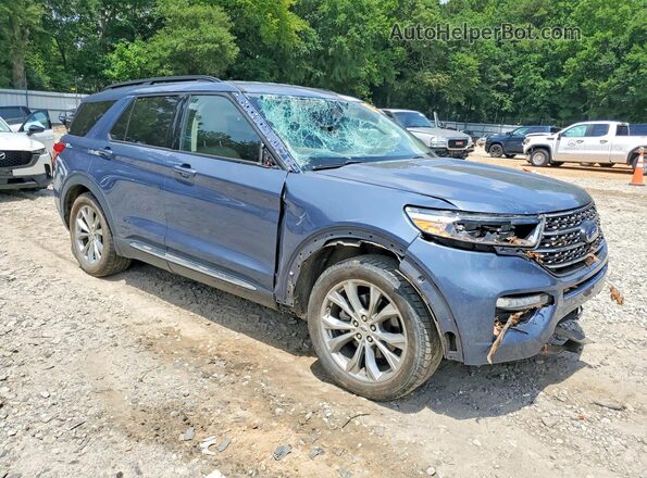 1FMSK7DH4MGB11624 2021 FORD EXPLORER Blue Передня права чверть