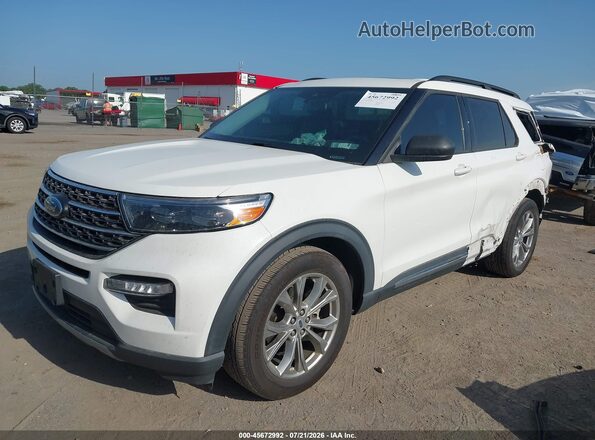 1FMSK7DH4PGA47461 2023 FORD EXPLORER White Vista tres cuartos delantera izquierda