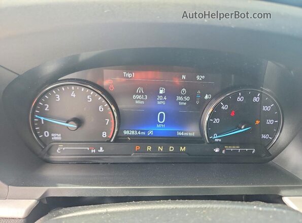 1FMSK7DH5LGC86558 2020 FORD EXPLORER Blue Instrument cluster view