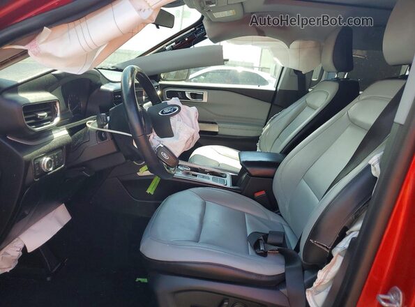 1FMSK7DH5MGC07892 2021 FORD EXPLORER Red Vista interior delantera
