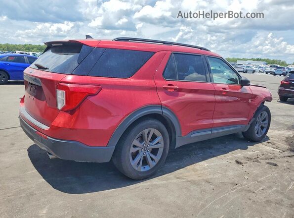 1FMSK7DH5MGC07892 2021 FORD EXPLORER Red Trasero derecho