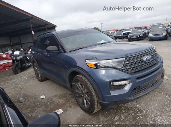 1FMSK7DH6MGB67726 2021 FORD EXPLORER Light Blue Вид задней части салона