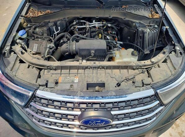 1FMSK7DH6NGC50140 2022 FORD EXPLORER Green Widok komory silnika