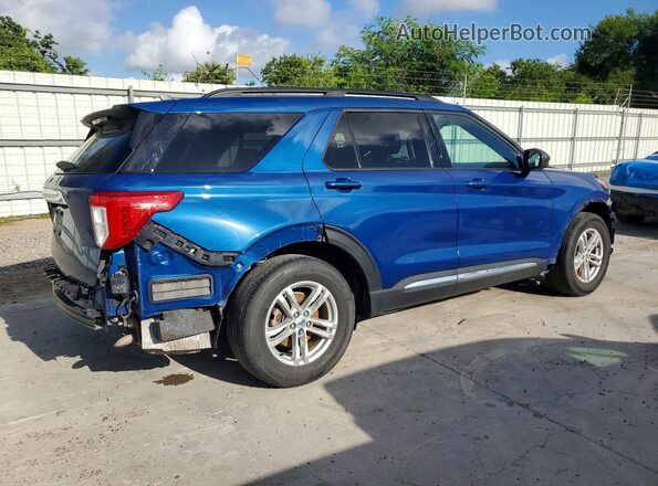 1FMSK7DH6PGA97469 2023 FORD EXPLORER Blue Trasero derecho