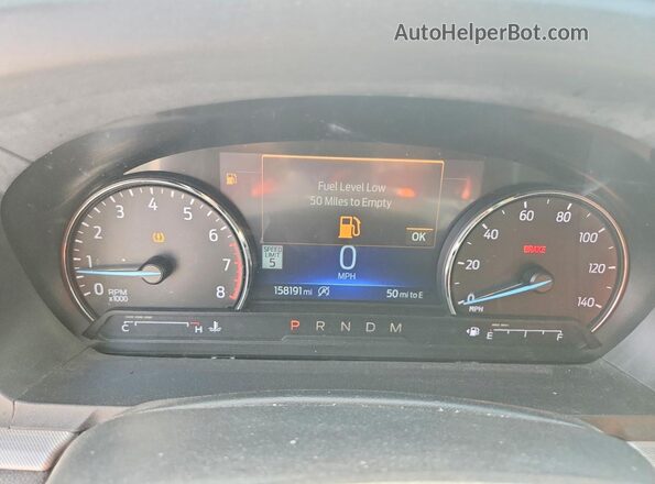 1FMSK7DH7LGB10868 2020 FORD EXPLORER White ხელსაწყოთა პანელის ხედი