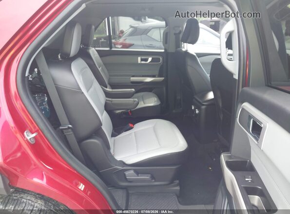 1FMSK7DH7MGC47892 2021 FORD EXPLORER Red Vista de la etiqueta del VIN