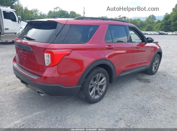 1FMSK7DH7MGC47892 2021 FORD EXPLORER Red Trasero derecho