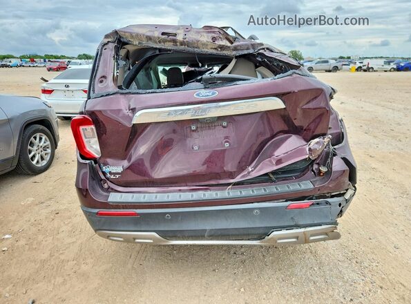 1FMSK7DH7NGA73050 2022 FORD EXPLORER Burgundy უკანა ხედი