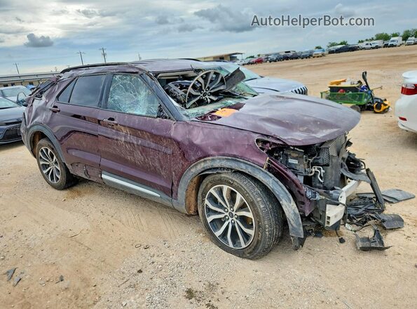 1FMSK7DH7NGA73050 2022 FORD EXPLORER Burgundy წინა მარჯვენა