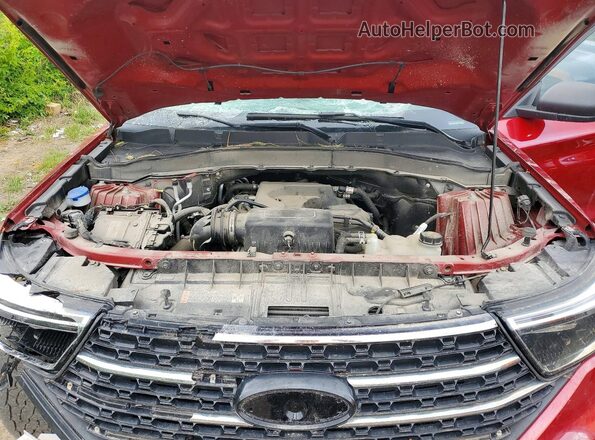1FMSK7DH8LGC59628 2020 FORD EXPLORER Red Vista del compartimento del motor