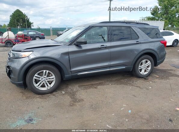 1FMSK7DH8MGB77061 2021 FORD EXPLORER Gray წინა მარცხენა ხედი სამი მეოთხედიდან