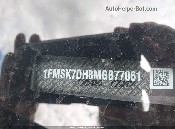1FMSK7DH8MGB77061 2021 FORD EXPLORER Gray ძრავის განყოფილების ხედი