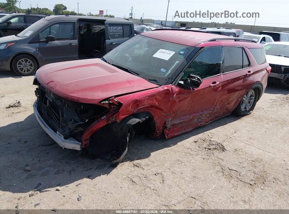 1FMSK7DH9MGC06325 2021 FORD EXPLORER Red Առջևի ձախ երեք քառորդ տեսարան