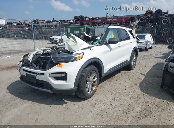1FMSK7DHXLGA88767 2020 FORD EXPLORER White წინა მარცხენა ხედი სამი მეოთხედიდან
