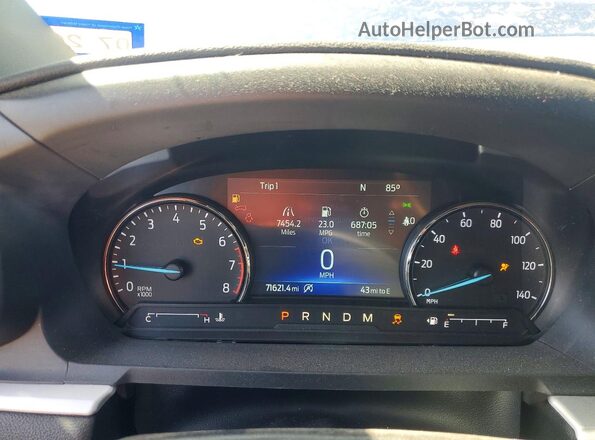 1FMSK7DHXLGC80044 2020 FORD EXPLORER Blue ხელსაწყოთა პანელის ხედი