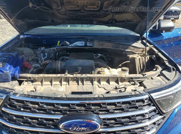 1FMSK7DHXLGC80044 2020 FORD EXPLORER Blue ძრავის განყოფილების ხედი