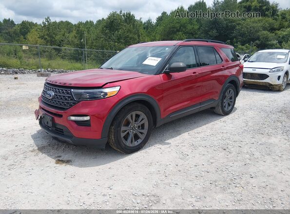 1FMSK7DHXMGA02195 2021 FORD EXPLORER Red Front left