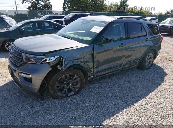 1FMSK7DHXMGA37593 2021 FORD EXPLORER Gray წინა მარცხენა ხედი სამი მეოთხედიდან