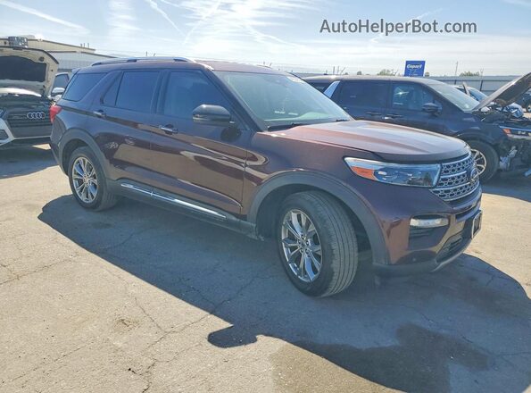 1FMSK7FH0LGA63566 2020 FORD EXPLORER Бордовый Передняя правая четверть