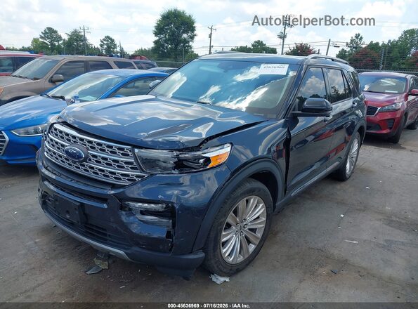 1FMSK7FH2NGC28939 2022 FORD EXPLORER Blue Передня ліва чверть