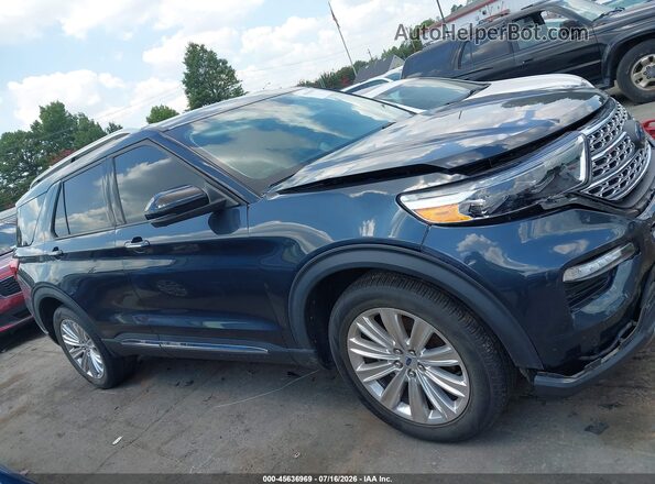 1FMSK7FH2NGC28939 2022 FORD EXPLORER Blue Вид задньої частини салону
