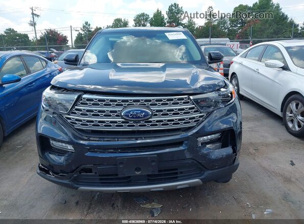 1FMSK7FH2NGC28939 2022 FORD EXPLORER Blue Вид щитка приладів