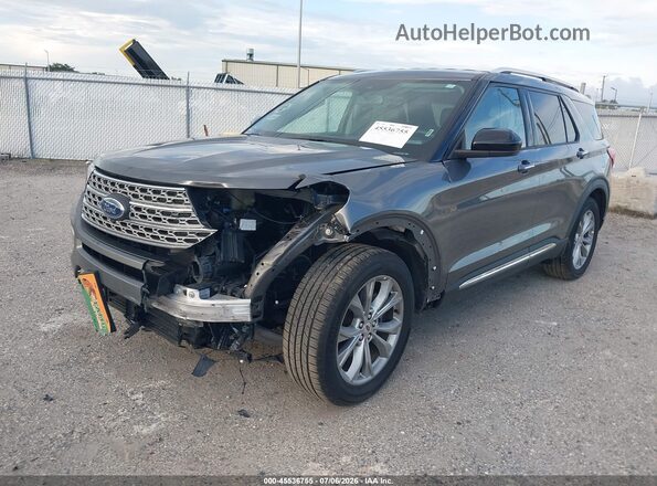 1FMSK7FH8RGA03088 2024 FORD EXPLORER Gray წინა მარცხენა ხედი სამი მეოთხედიდან