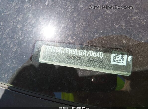 1FMSK7FH9LGA70645 2020 FORD EXPLORER Серый 