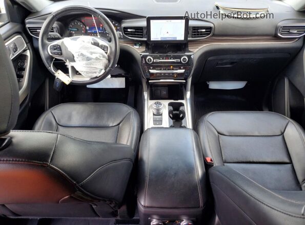 1FMSK7FH9MGB72514 2021 FORD EXPLORER Коричневый Вид панели приборов