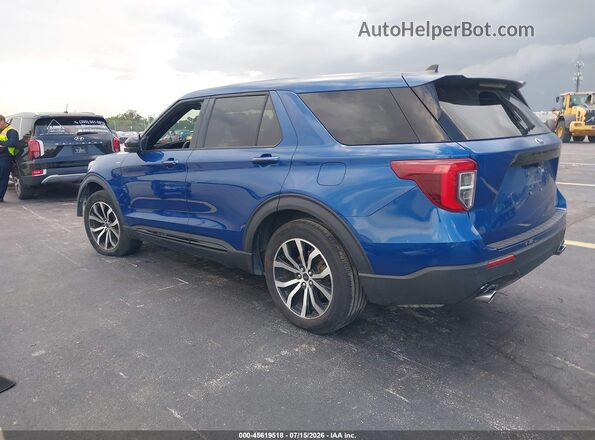 1FMSK7KH2NGC05263 2022 FORD EXPLORER Синий Задняя левая четверть