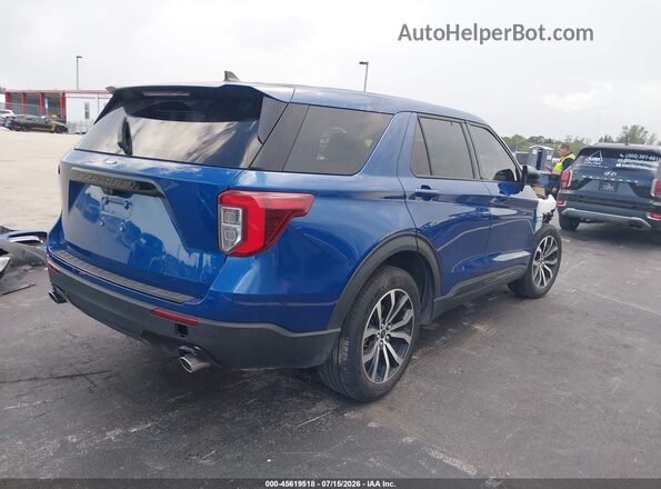 1FMSK7KH2NGC05263 2022 FORD EXPLORER Синий Задняя правая четверть
