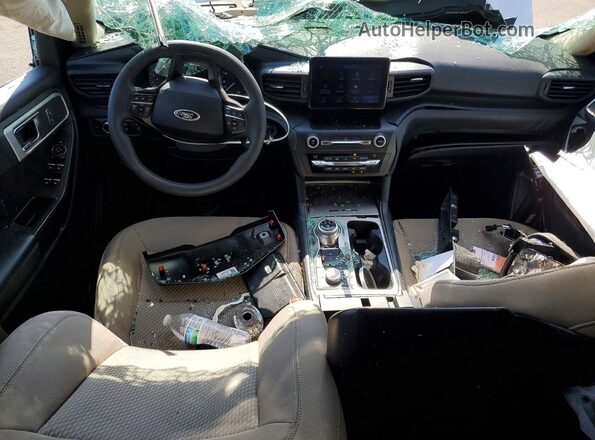 1FMSK8BB4LGA72360 2020 FORD EXPLORER White წინა პანელის ხედი