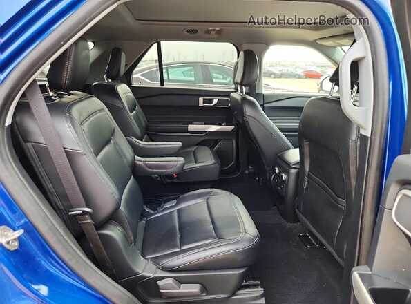 1FMSK8DH0MGA22946 2021 FORD EXPLORER Blue უკანა სავარძლების ხედი