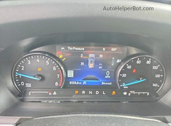 1FMSK8DH0MGA90518 2021 FORD EXPLORER Gray Вид щитка приладів