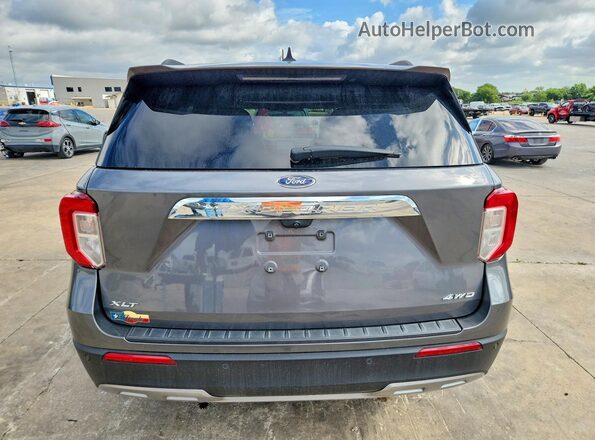 1FMSK8DH0MGA90518 2021 FORD EXPLORER Gray Вид ззаду