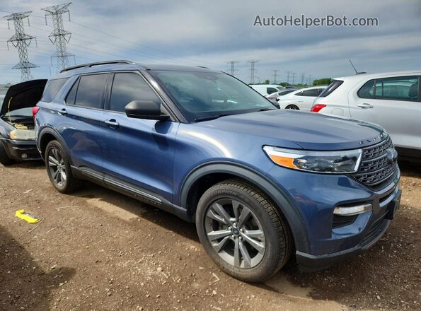 1FMSK8DH0MGB41144 2021 FORD EXPLORER Blue Przód prawy