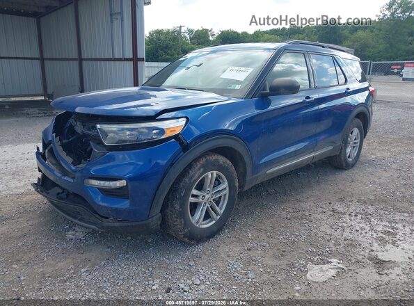 1FMSK8DH1LGC08039 2020 FORD EXPLORER Blue Передня ліва чверть