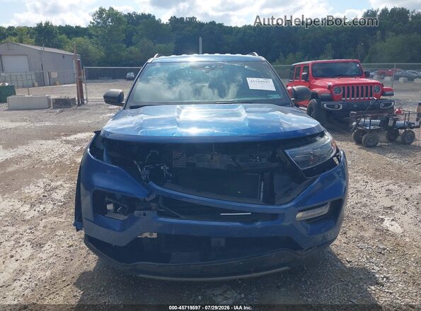1FMSK8DH1LGC08039 2020 FORD EXPLORER Blue Вид щитка приладів