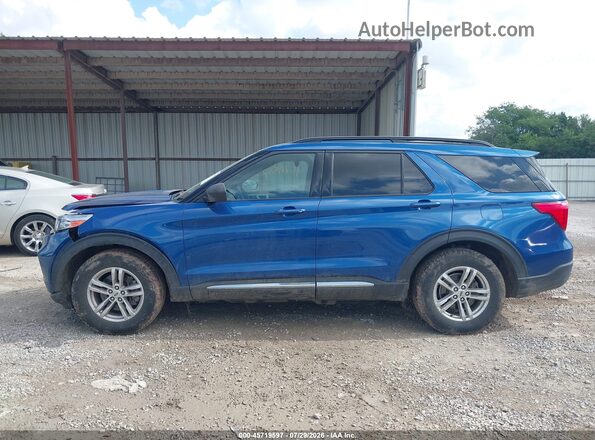 1FMSK8DH1LGC08039 2020 FORD EXPLORER Blue Панорамний вид салону 360°
